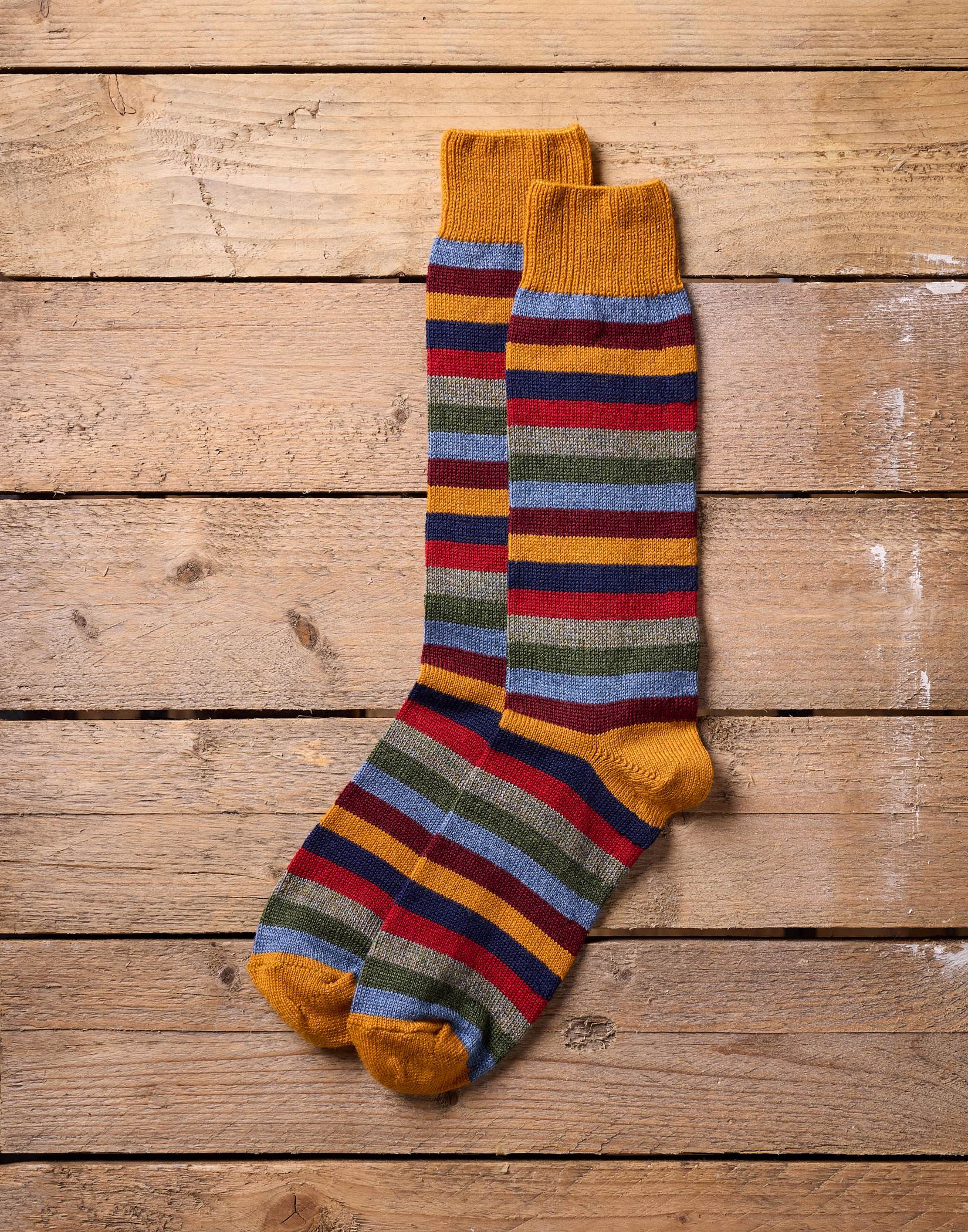 Striped Socks - Ochre