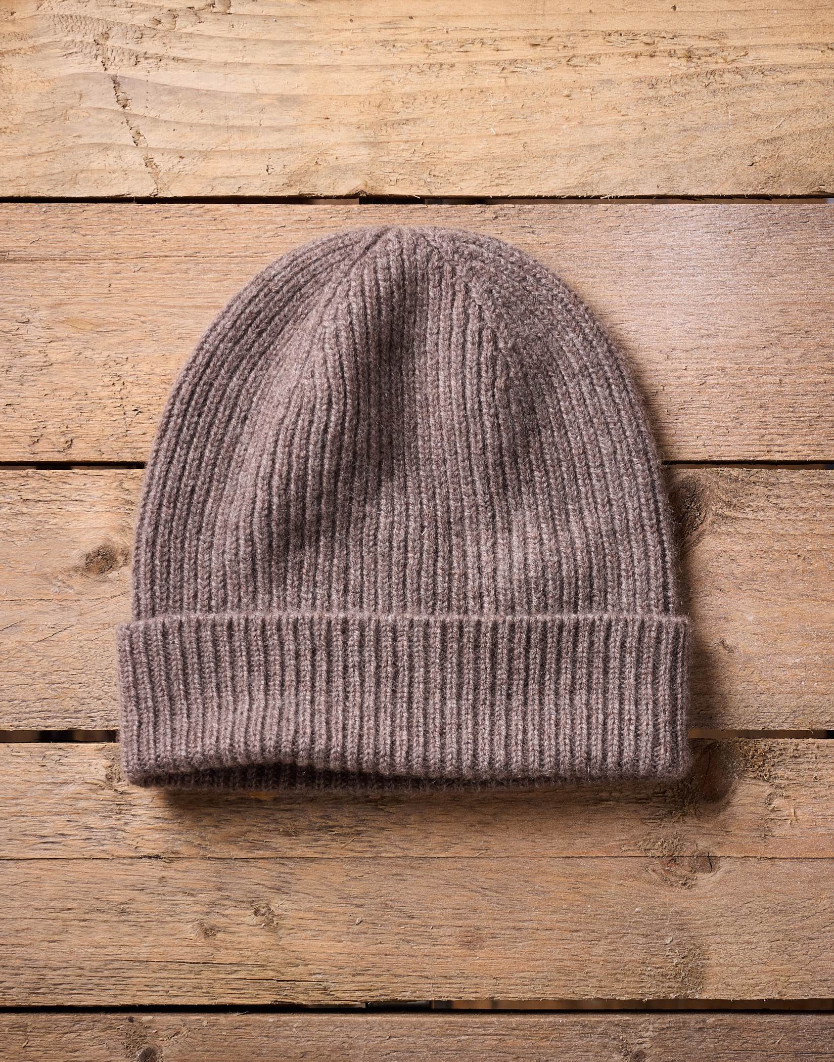 Cashmere Beanie Hat - Cobble
