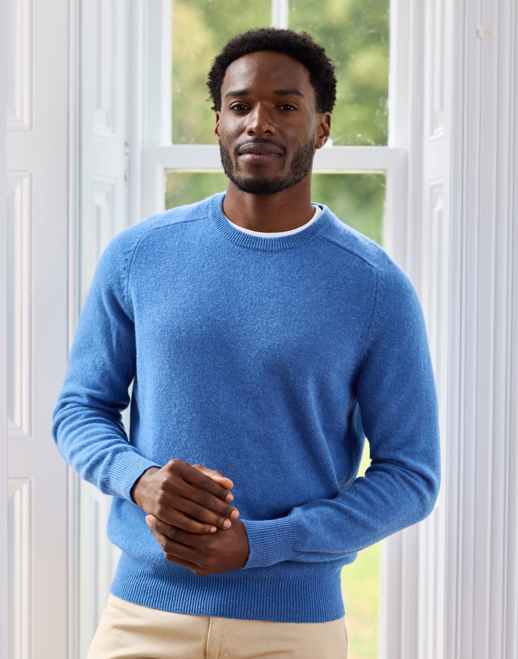 Lambswool Crew Neck Jumper - Cobalt