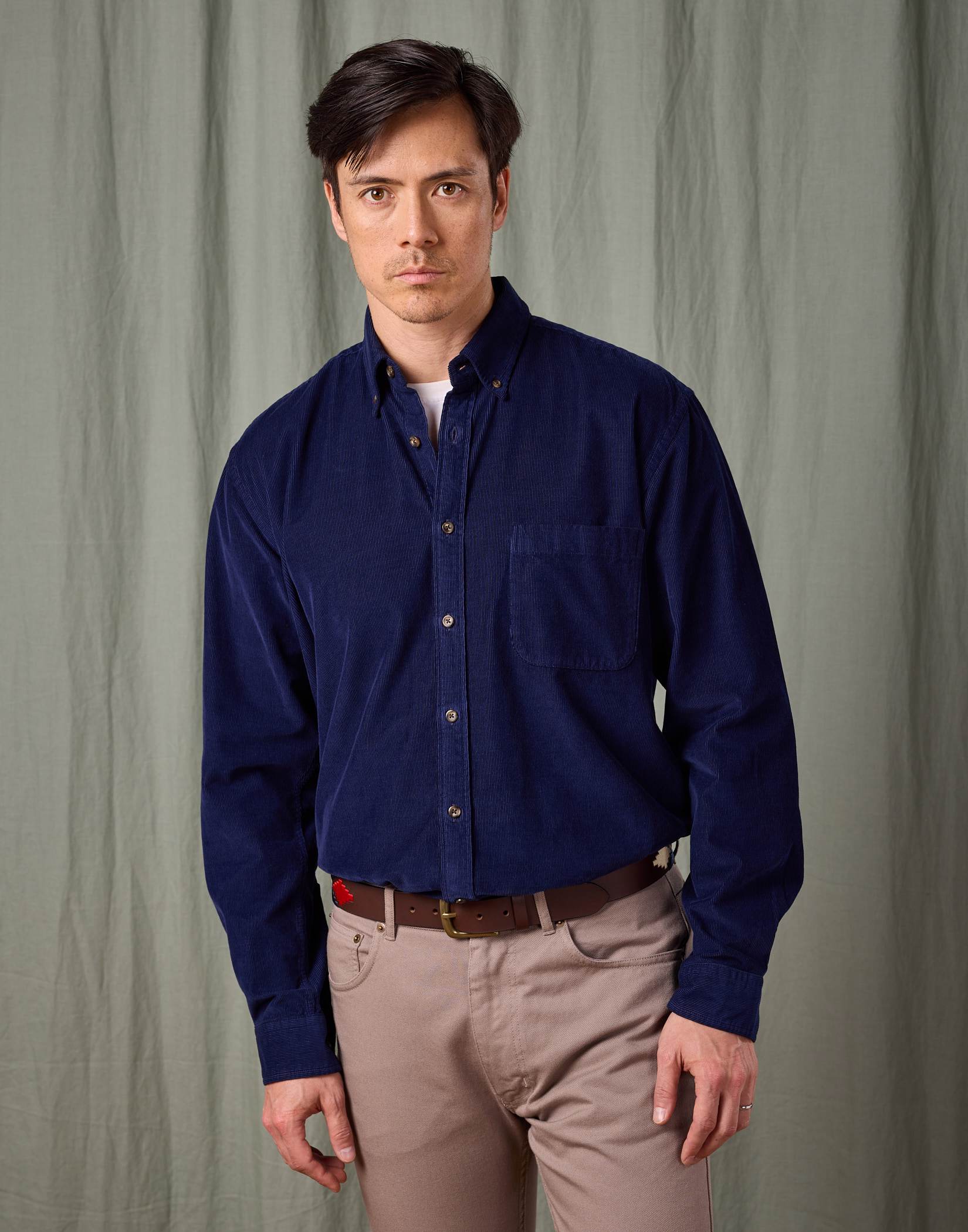 Needlecord Shirt - Navy