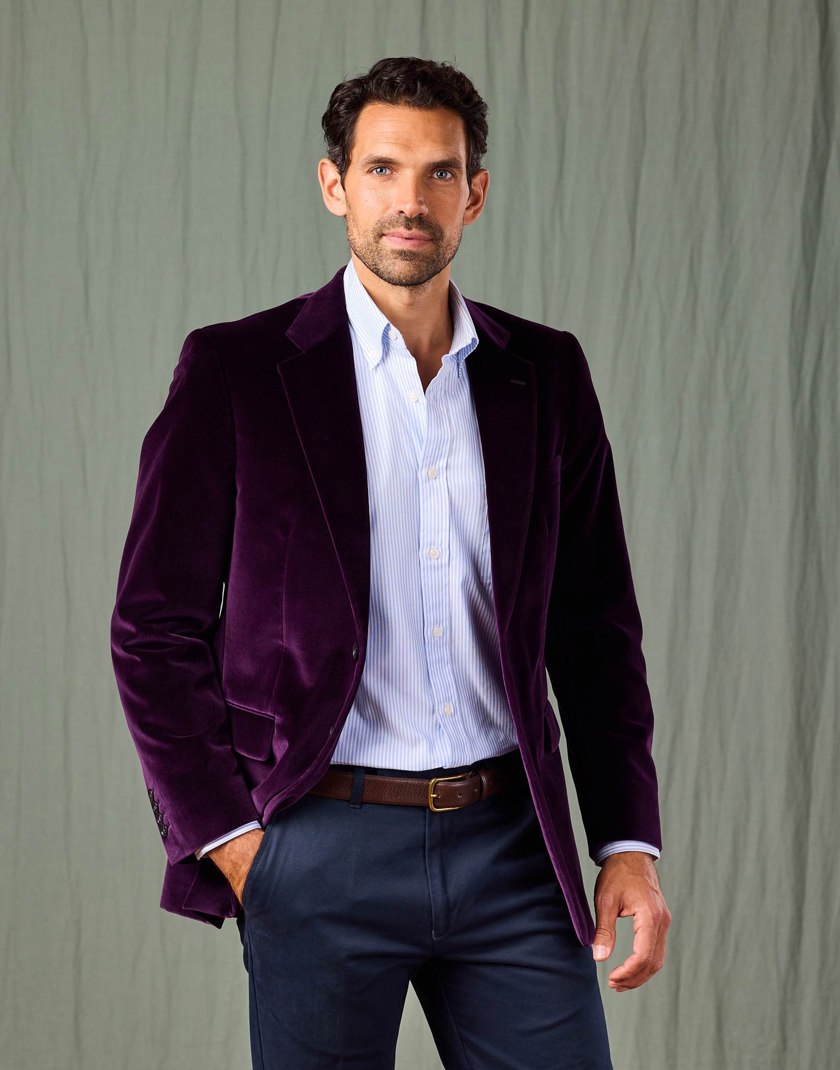 Classic Velvet Jacket - Purple
