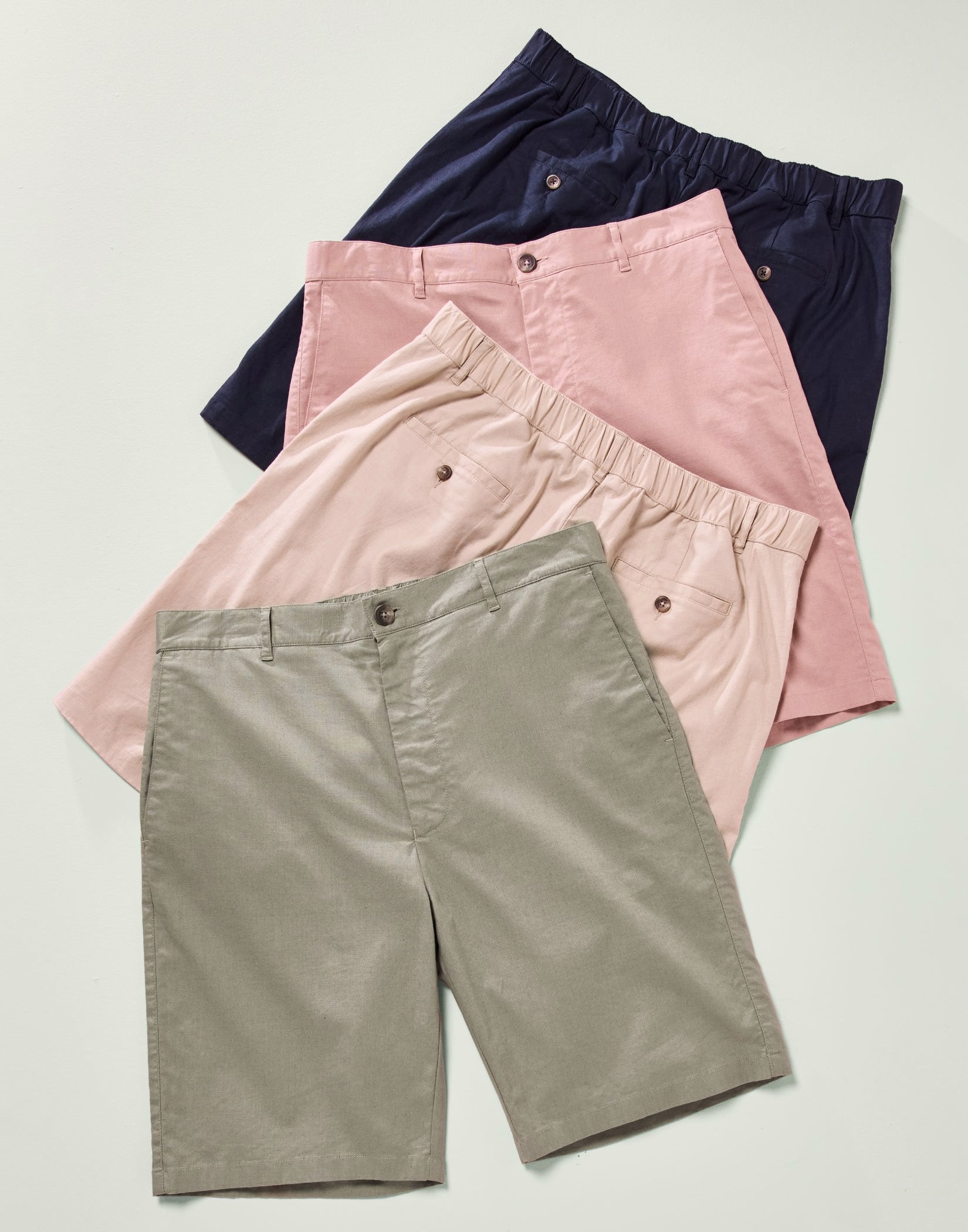 Linen Cotton Shorts - Pink