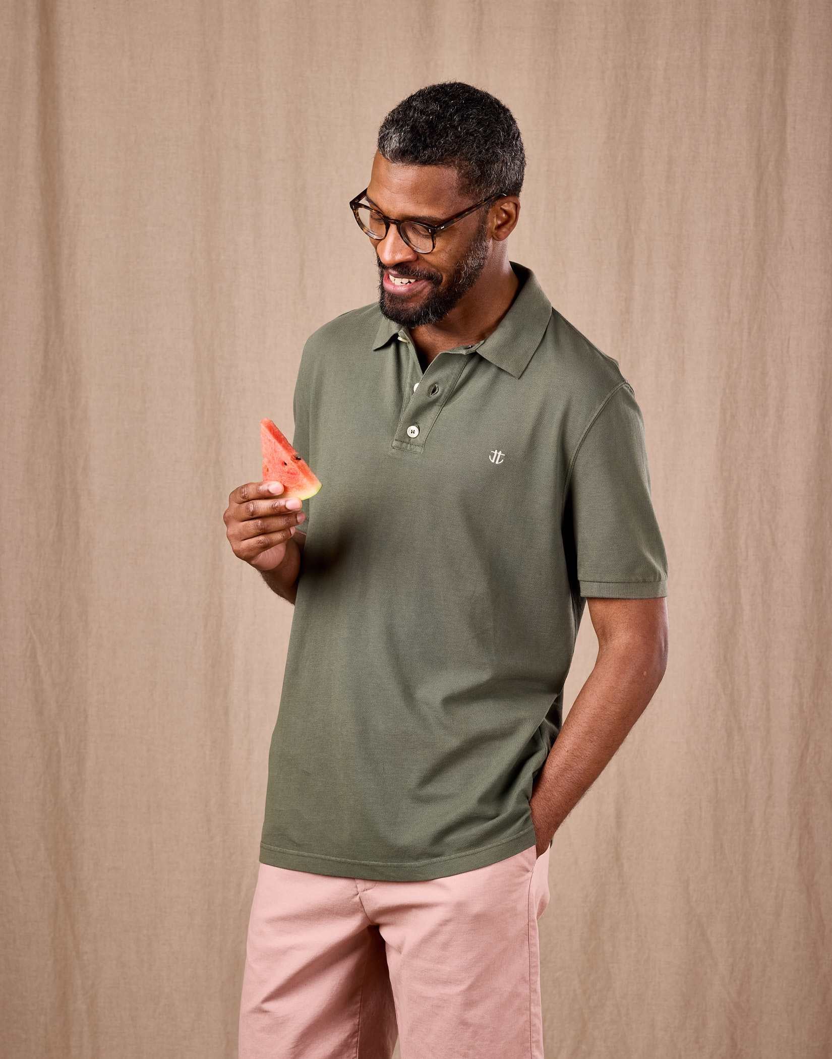 Pique Polo Shirt - Thyme