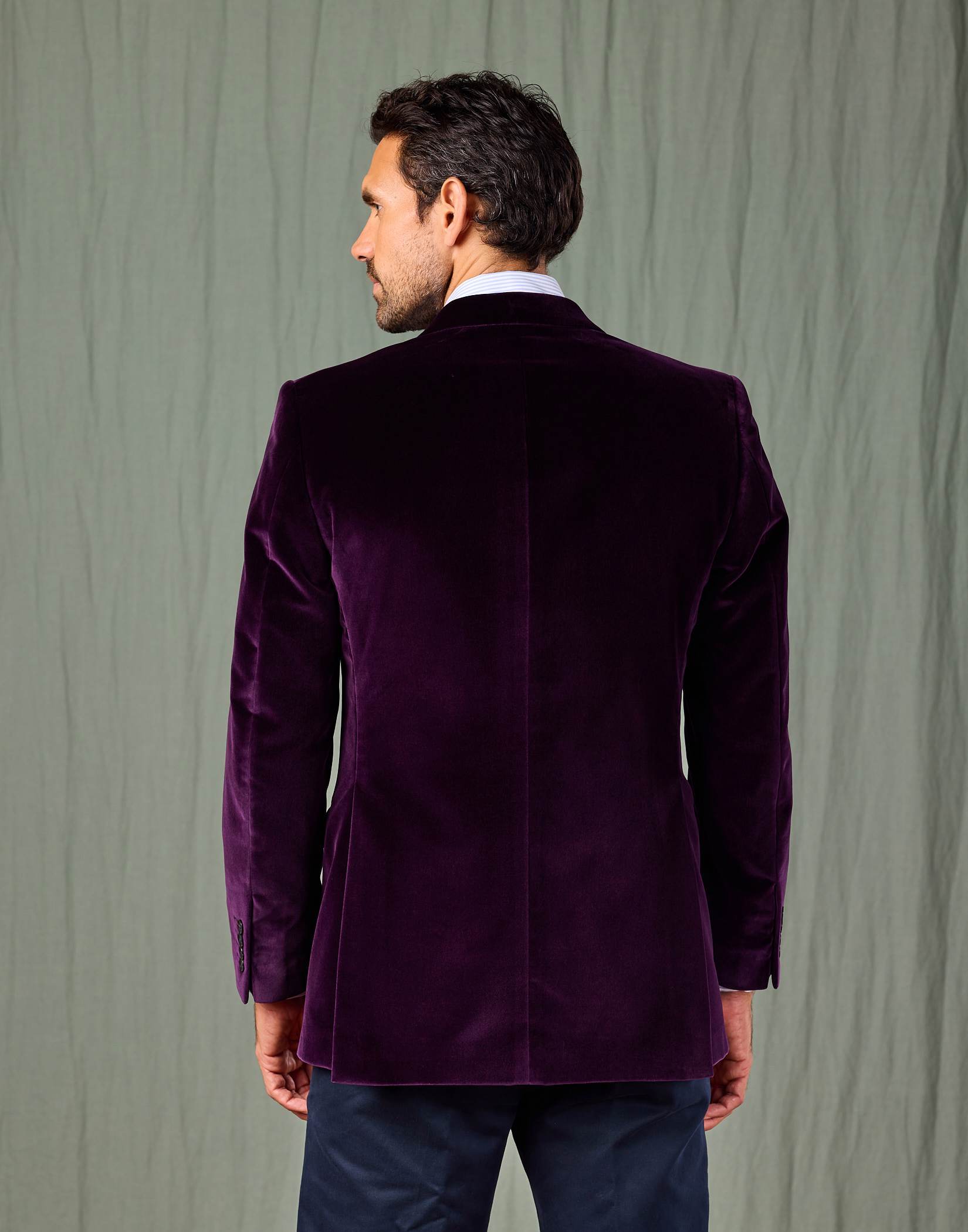 Classic Velvet Jacket - Purple
