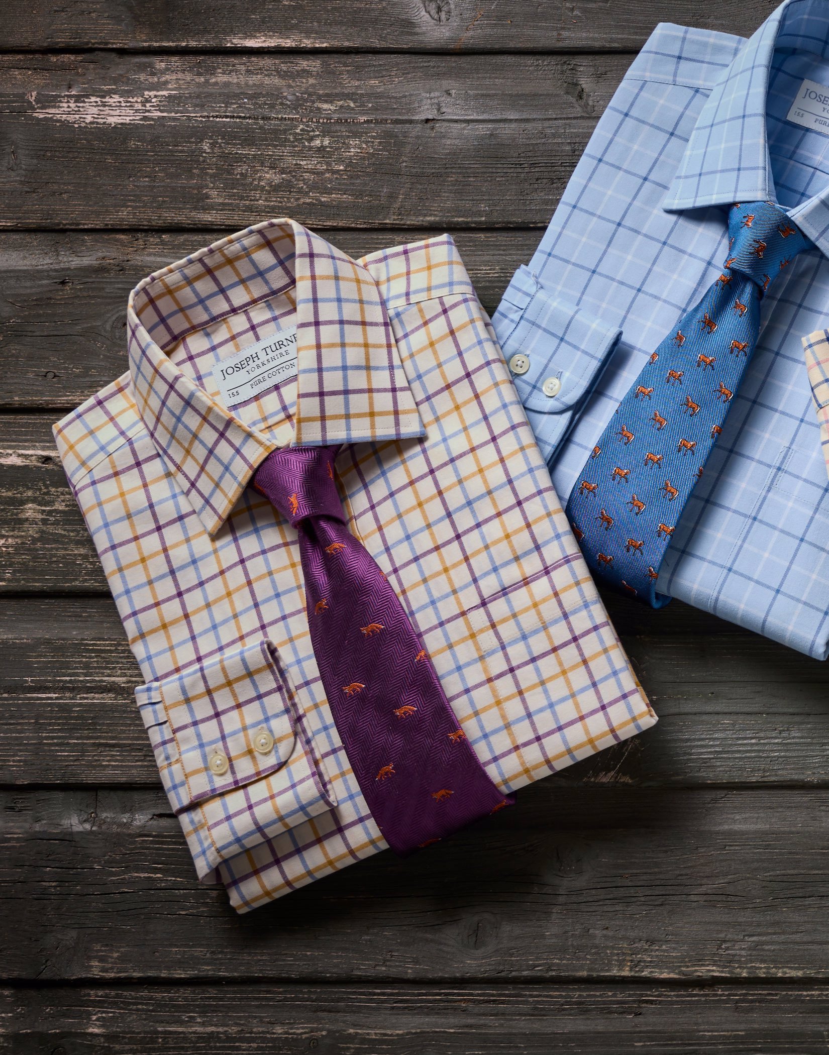 Gold/Purple/Blue Country Check Shirt