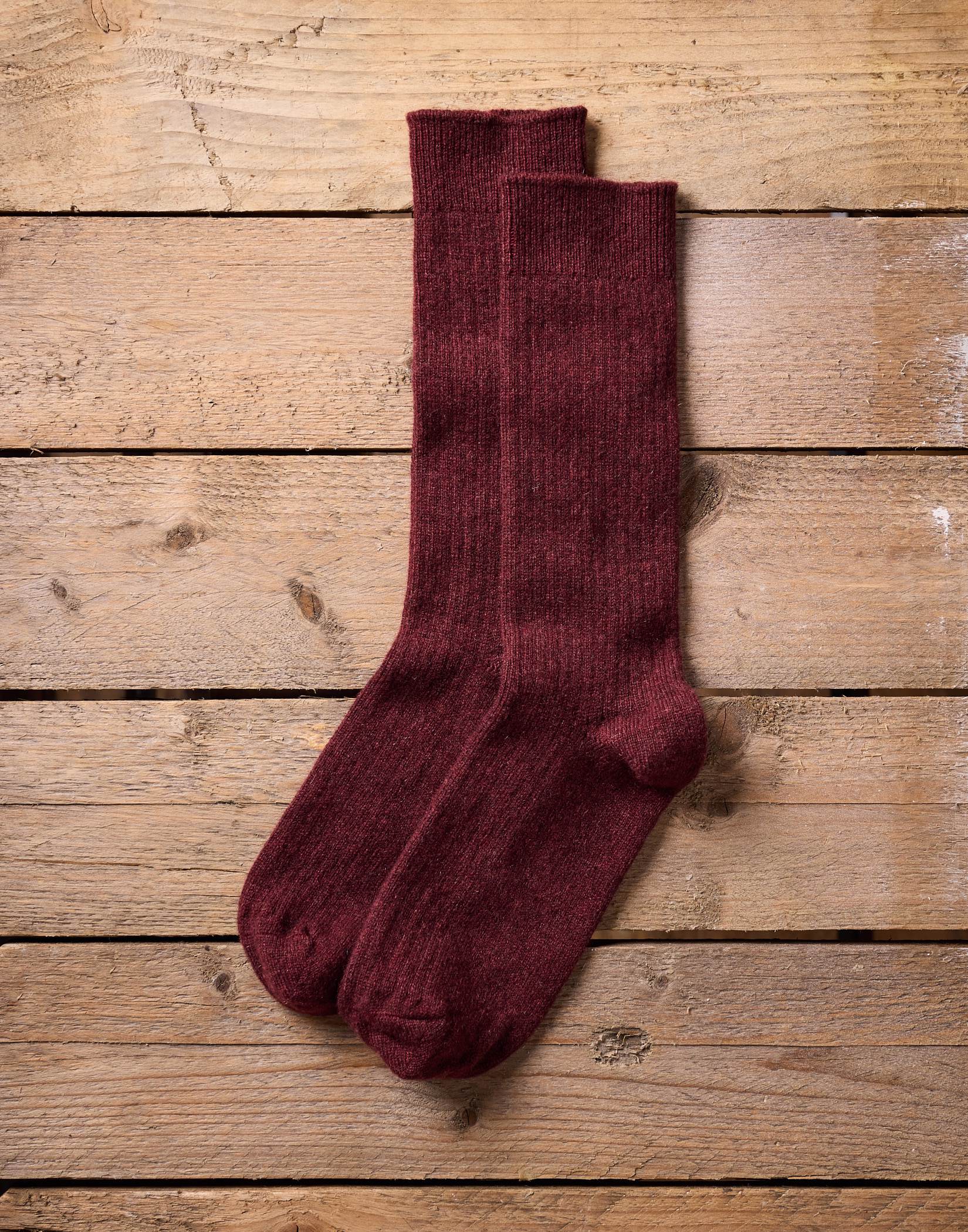 Cashmere Socks - Wine