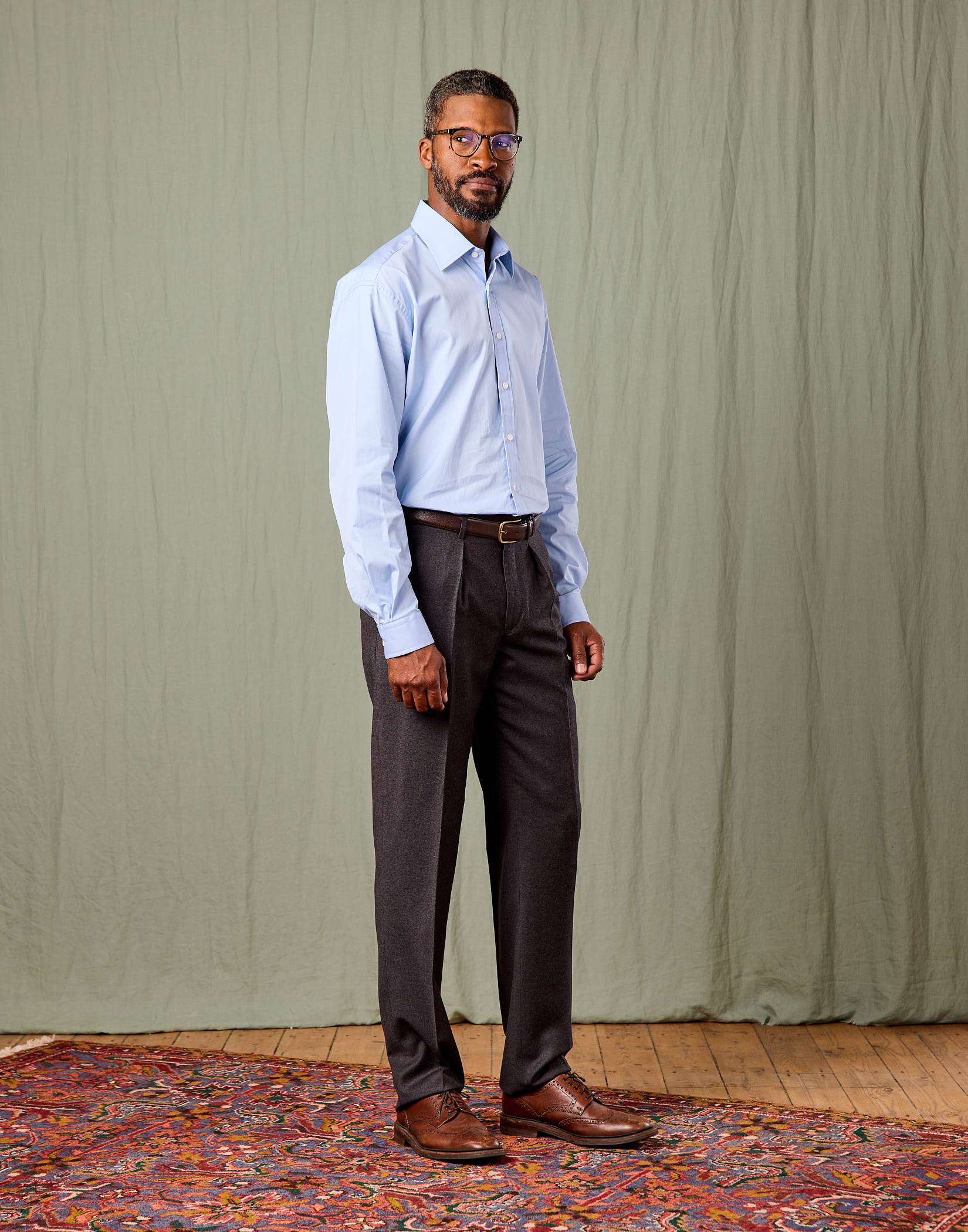 Flannel Trousers - Charcoal