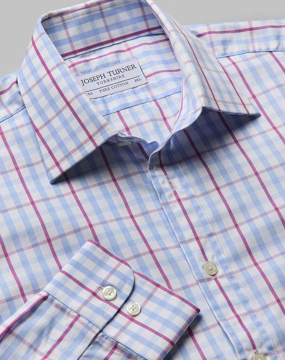 Blue/Magenta Check Shirt
