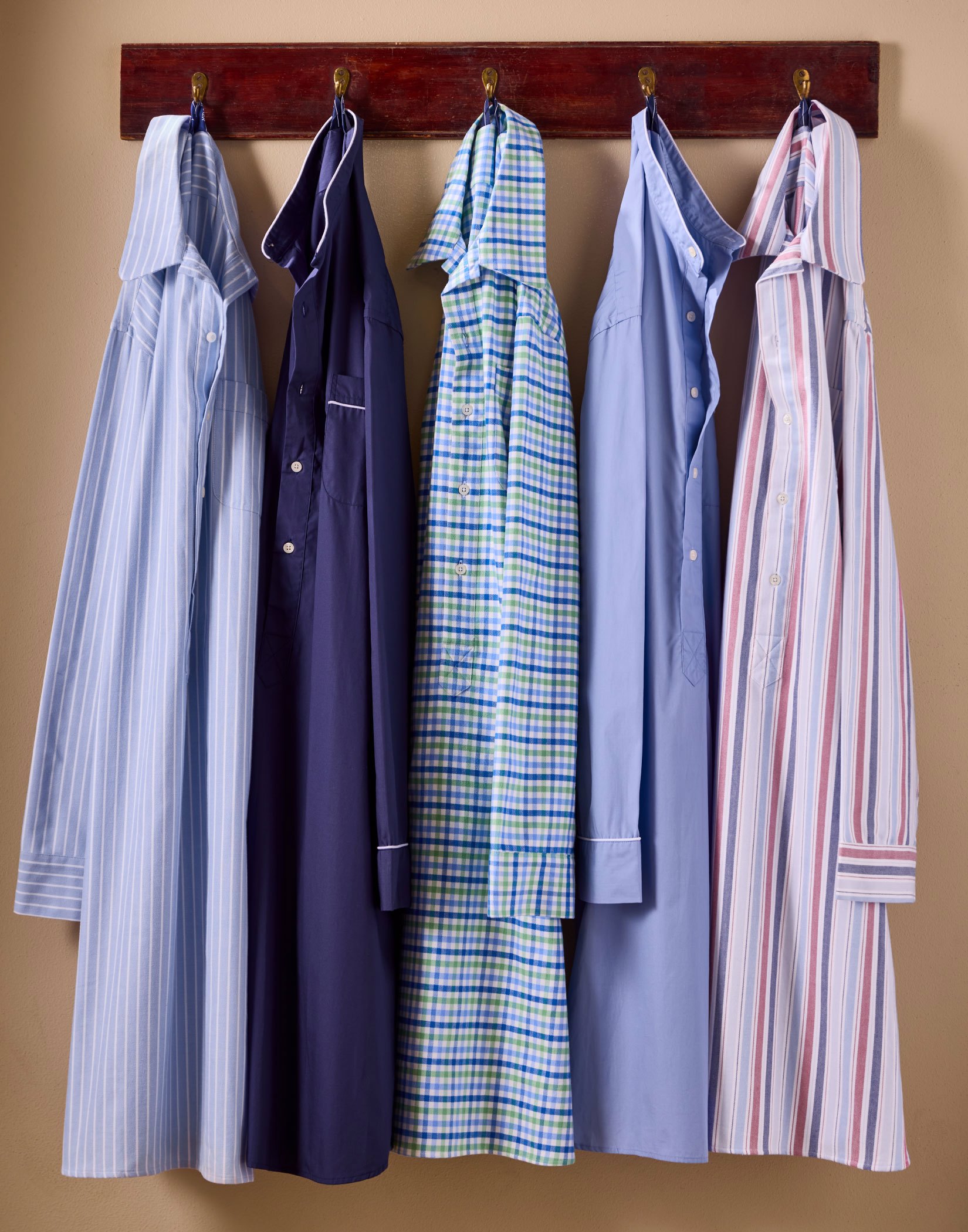 Nightshirt - Blue/Red Stripe (brushed)