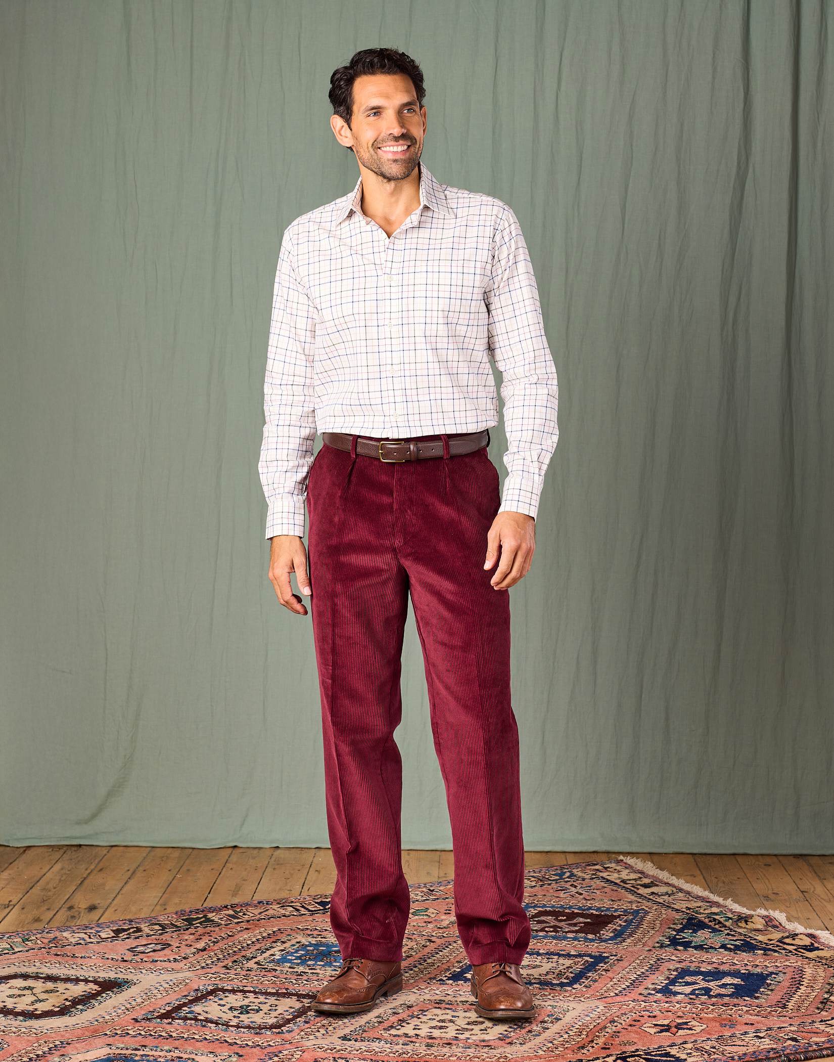 Corduroy Trousers - Burgundy