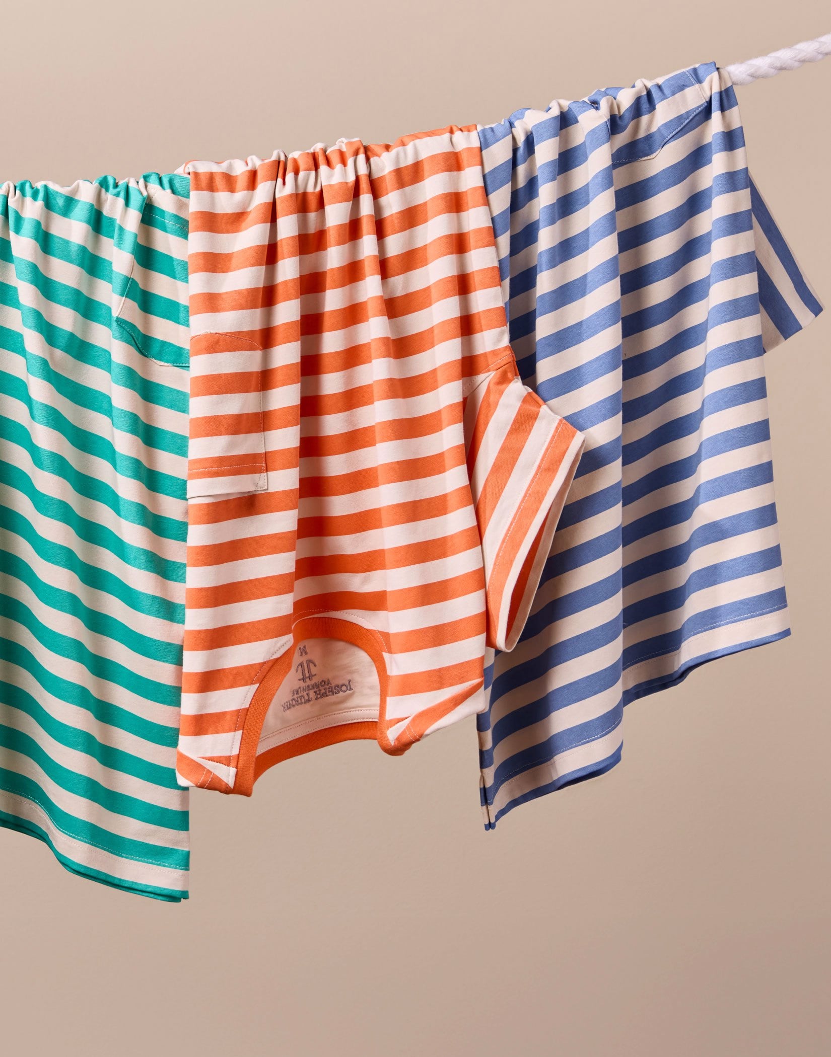 Printed Stripe T Shirt - Orange