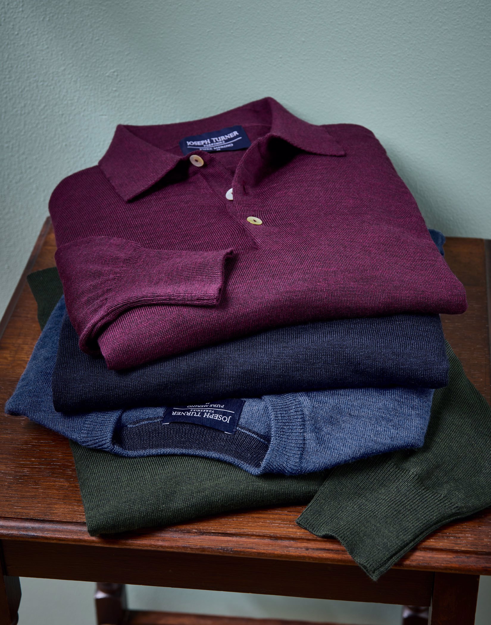 Merino Crew Neck Jumper - Mid Blue