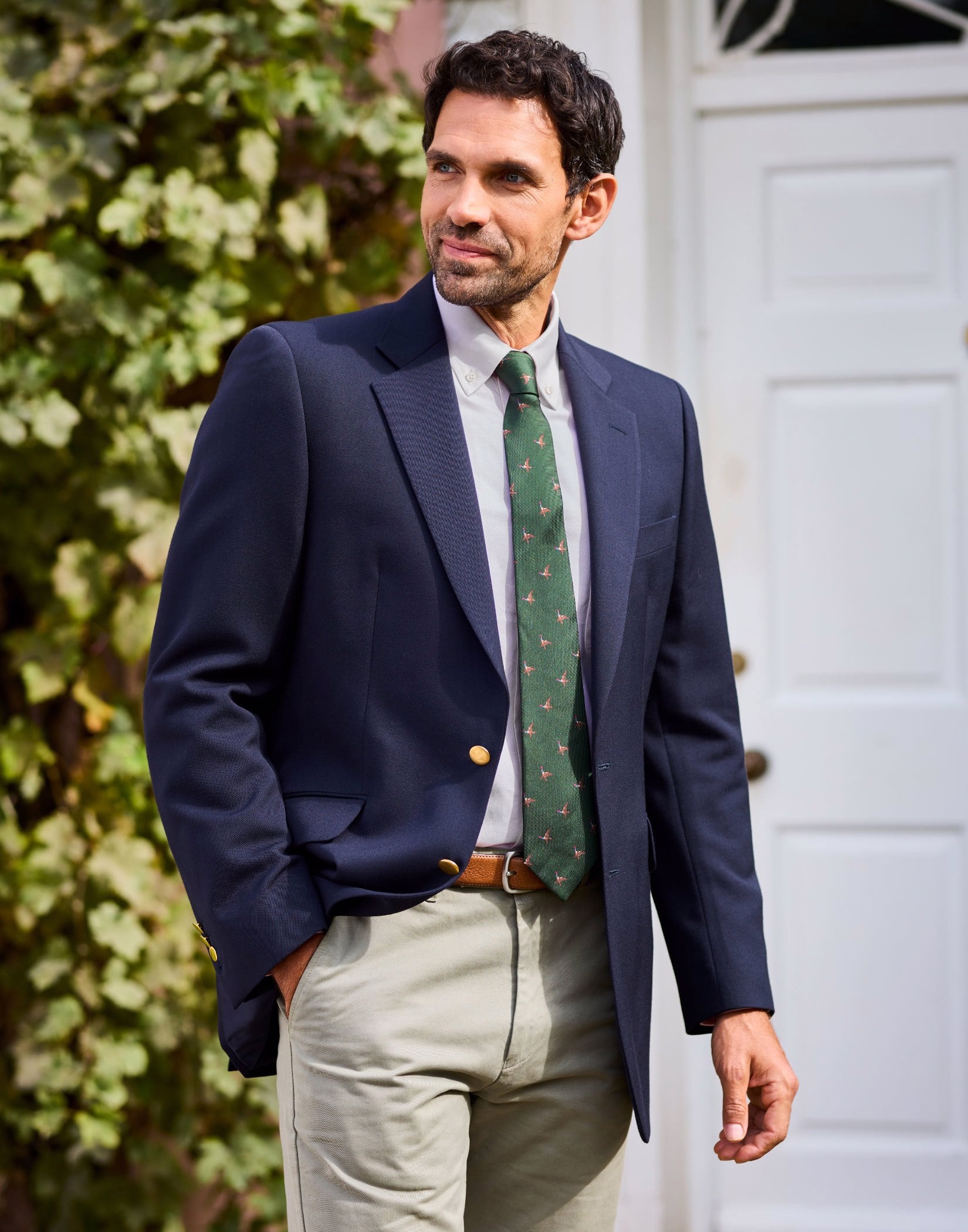 Single Breasted Blazer - Navy