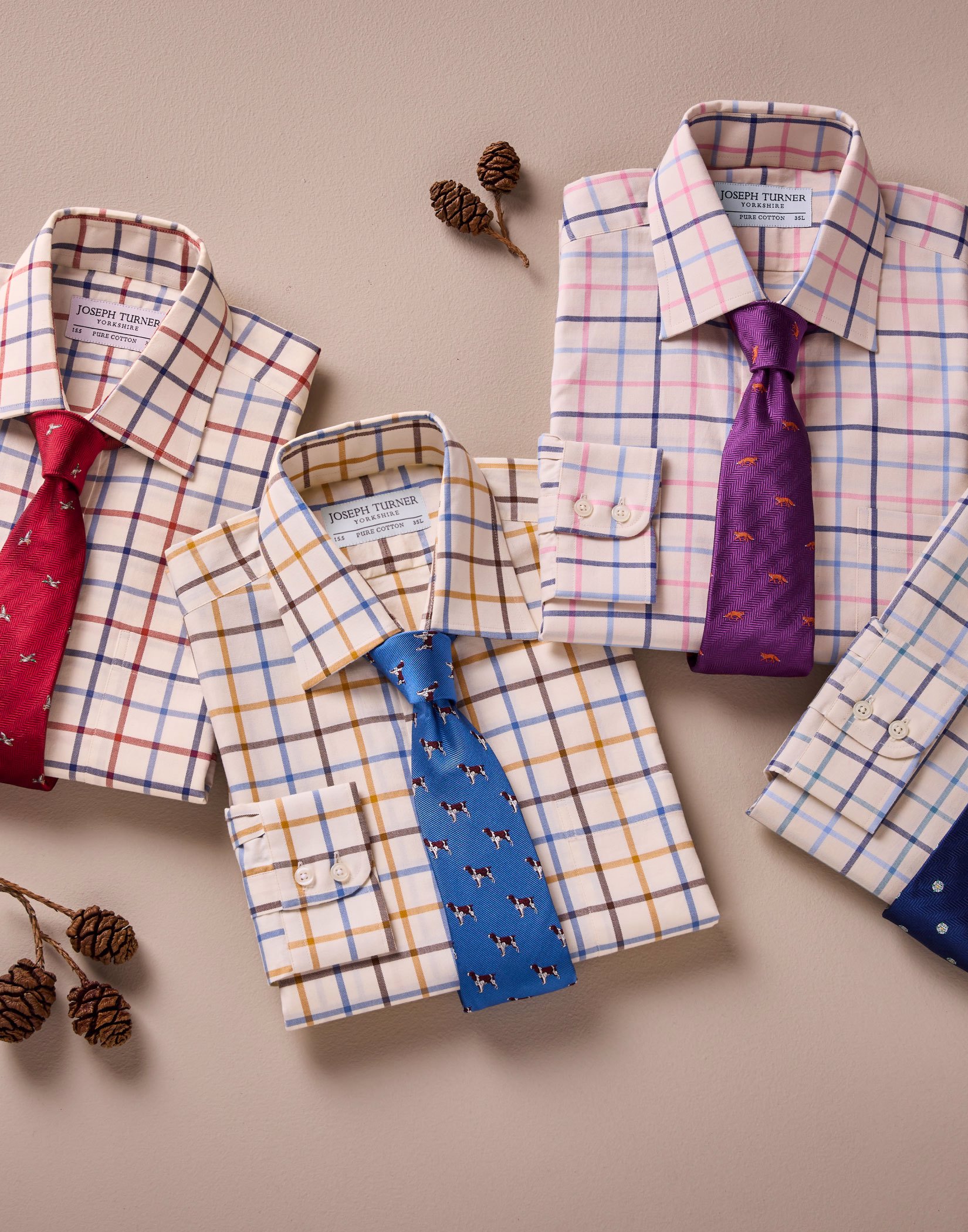 Gold/Blue/Brown Country Check Shirt