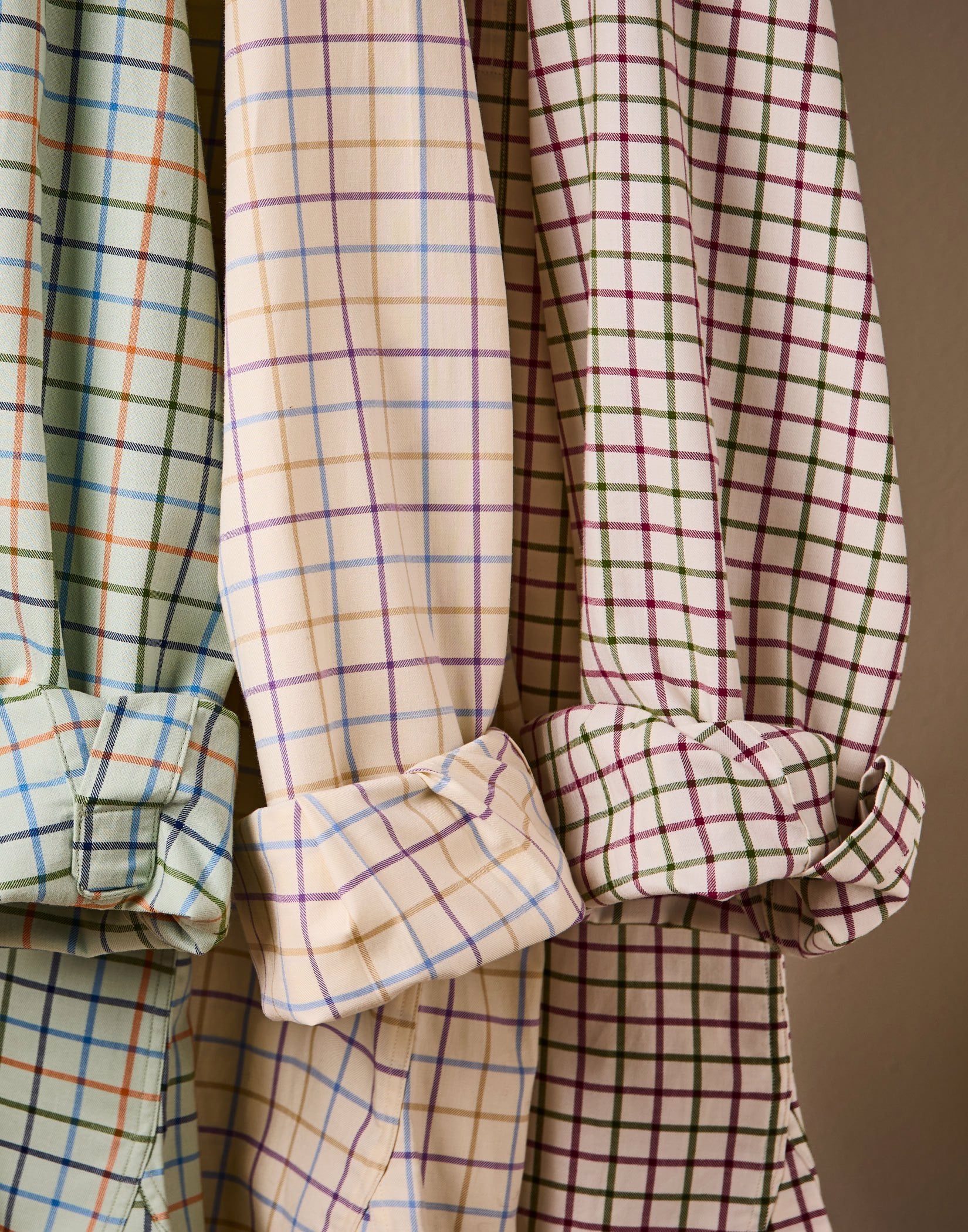 Blue/Taupe/Plum Country Check Shirt