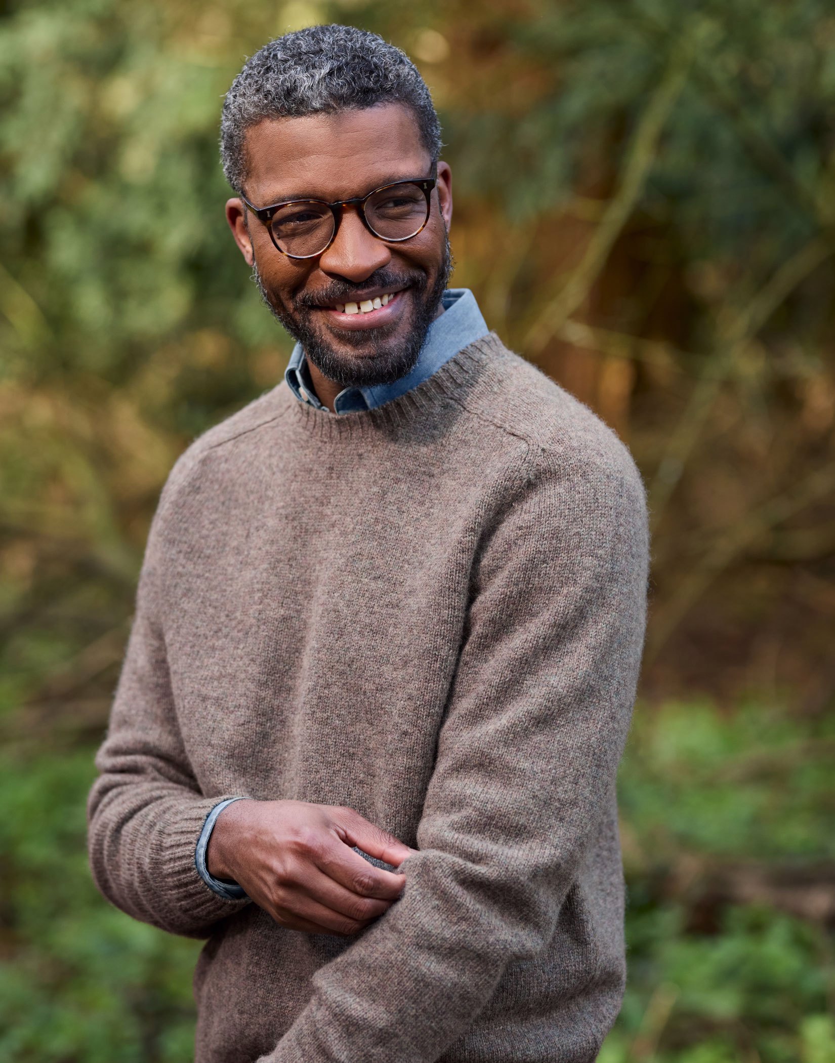 Shetland Crew Neck Jumper - Cobble