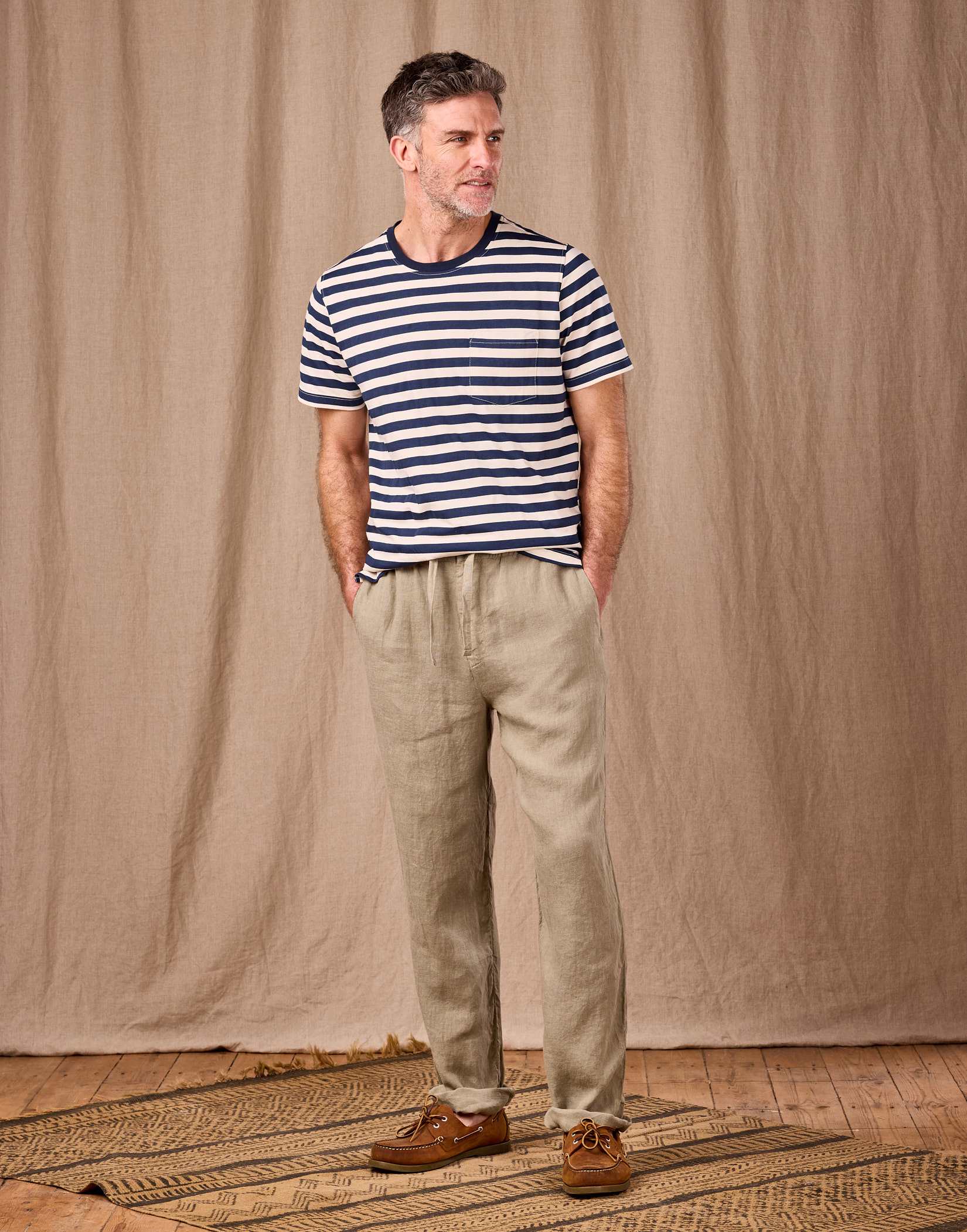 Casual Linen Trouser - Khaki