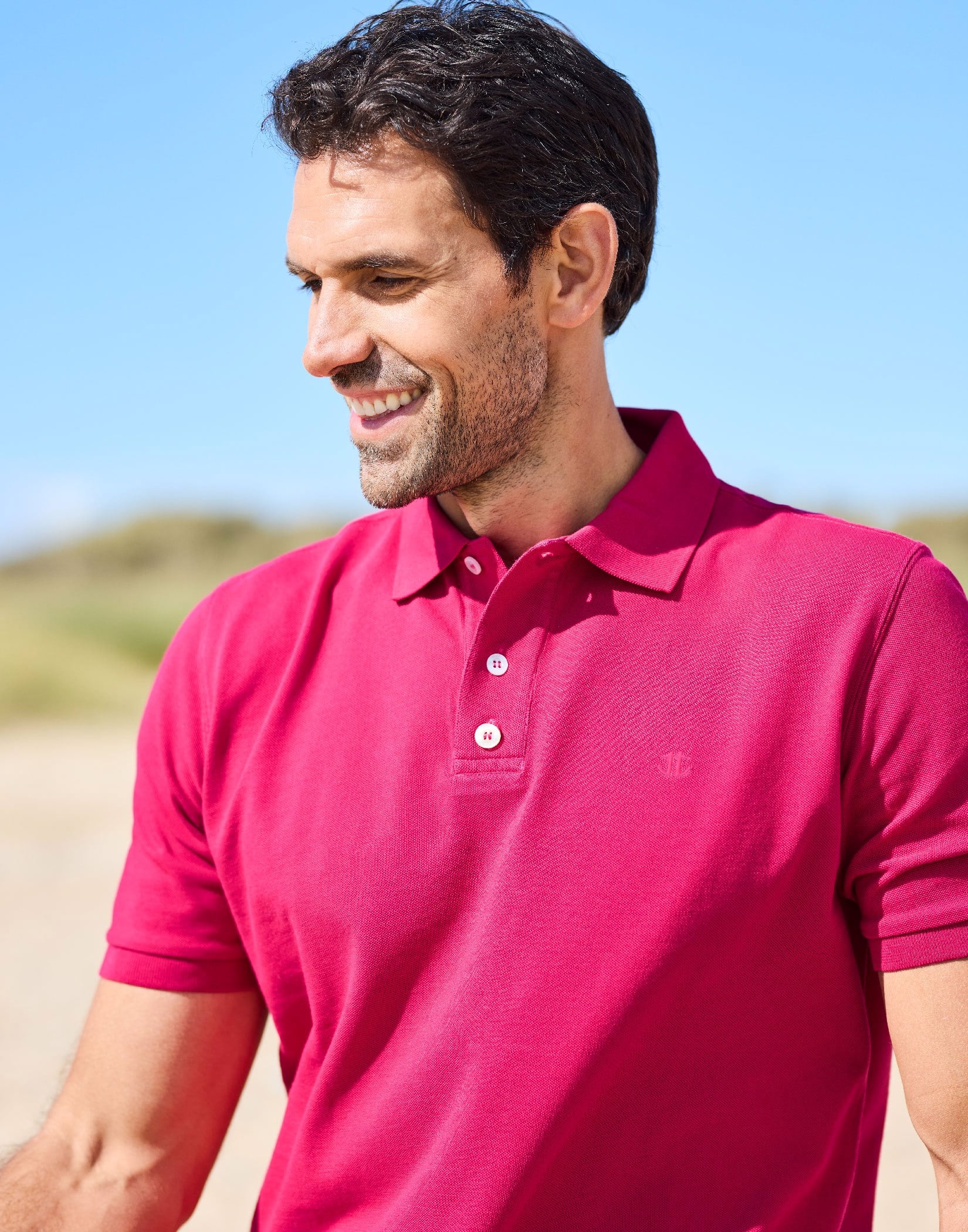 Pique Polo Shirt - Raspberry