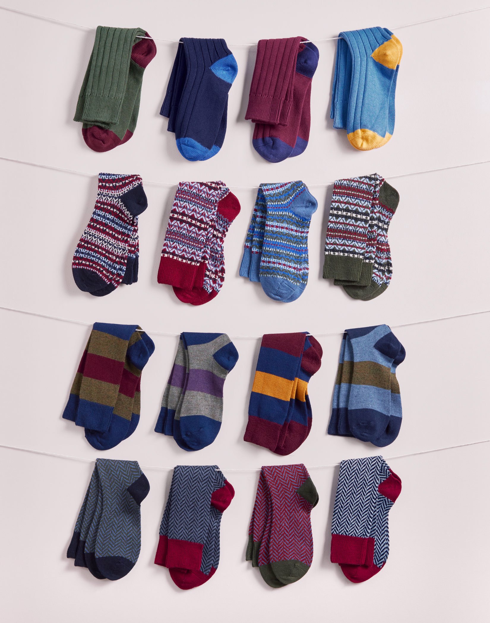 Heel & Toe Cotton Socks - Navy/Royal
