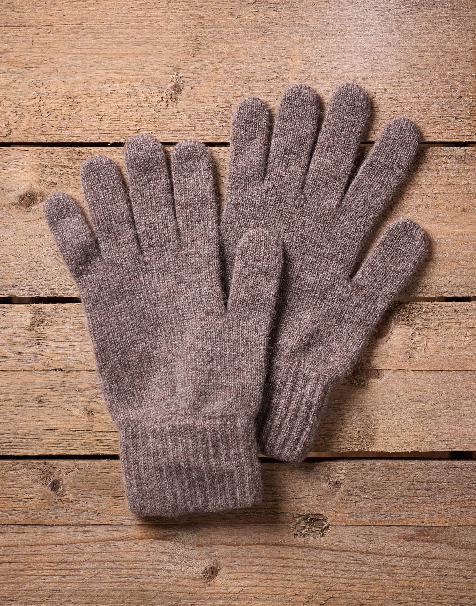 Cashmere Knitted Gloves - Cobble