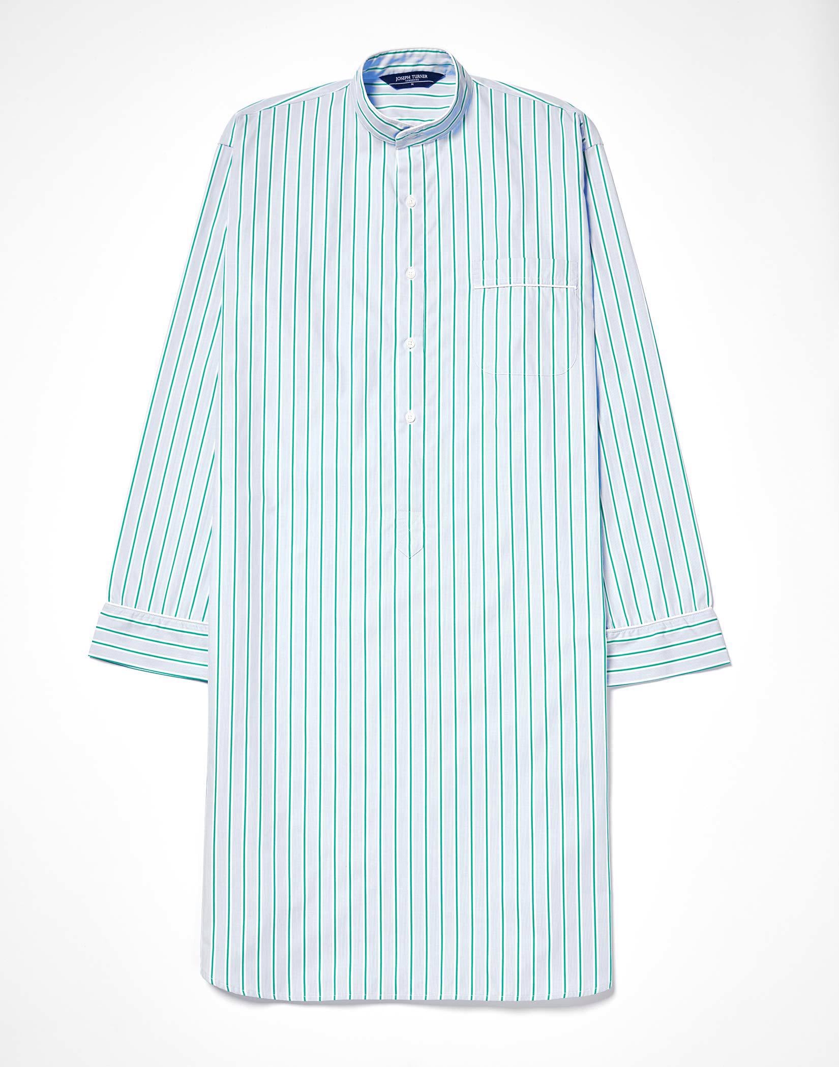 Nightshirt - Blue/Green Stripe (fine)