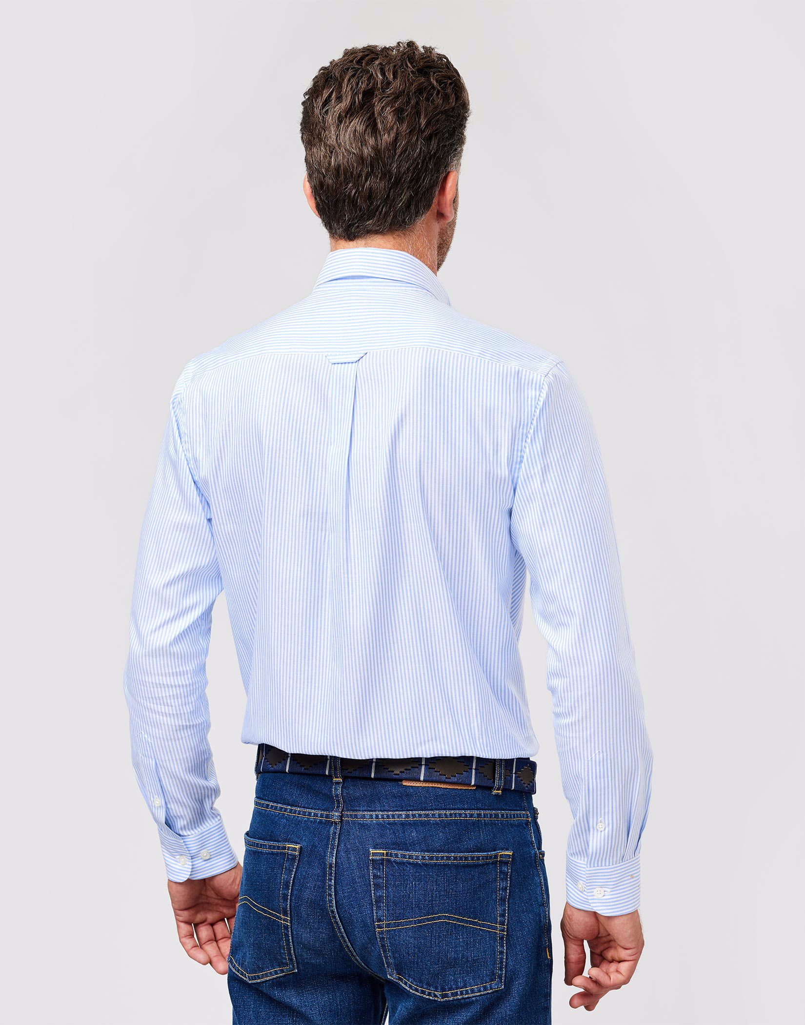 Men's Oxford Stripe Button Down Shirt - Office Or Casual Wear, Single Or 2-Pack Options