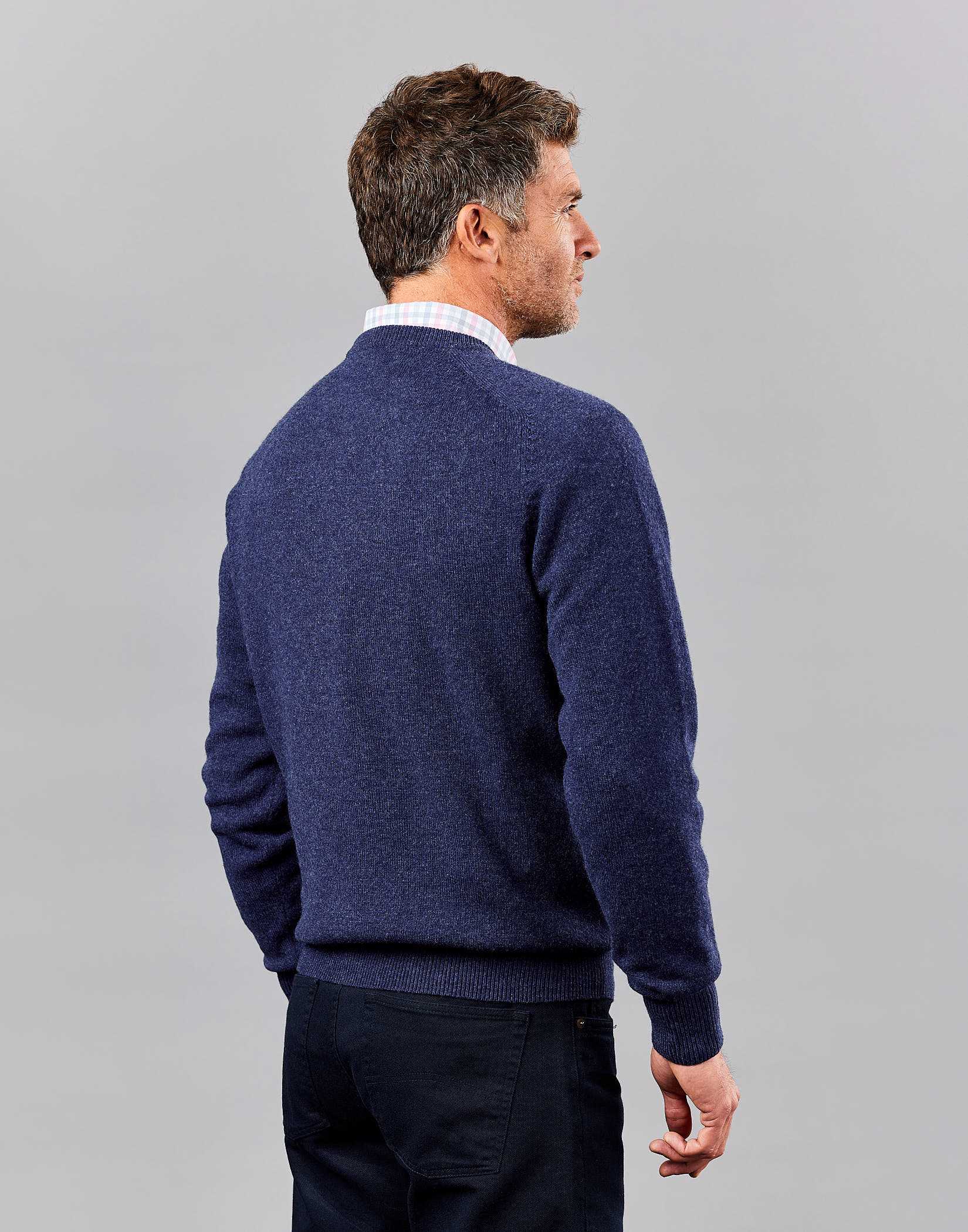 Lambswool Crew Neck - Dark Blue