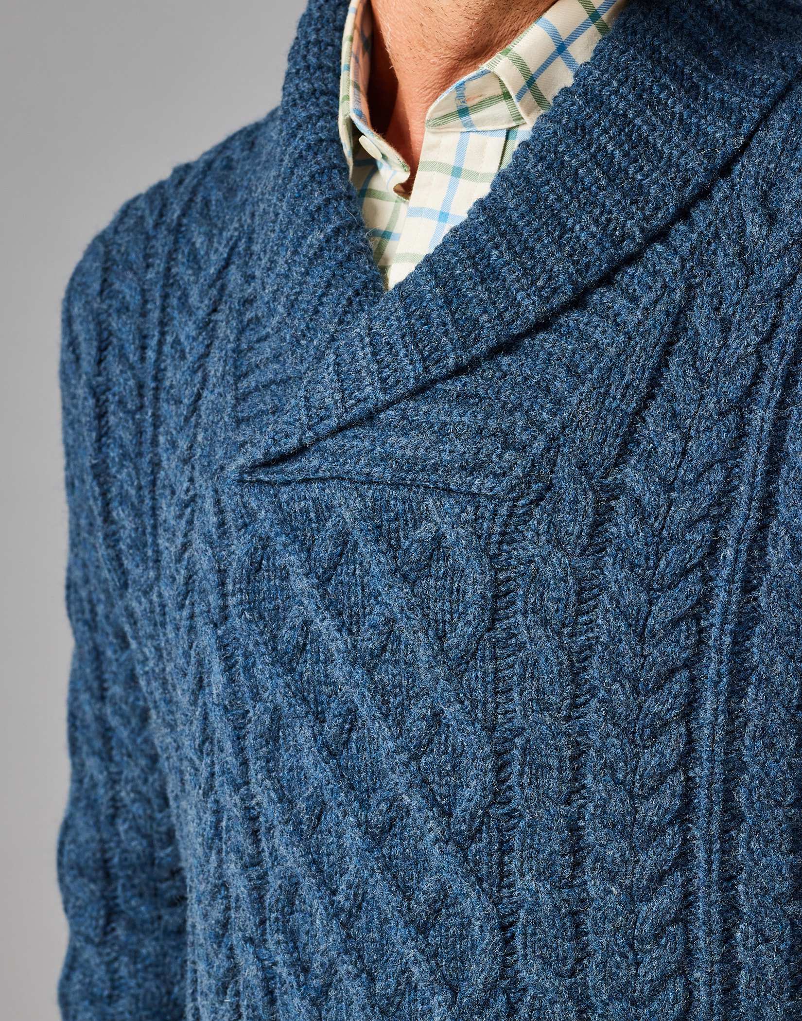 mens jumper shawl collar