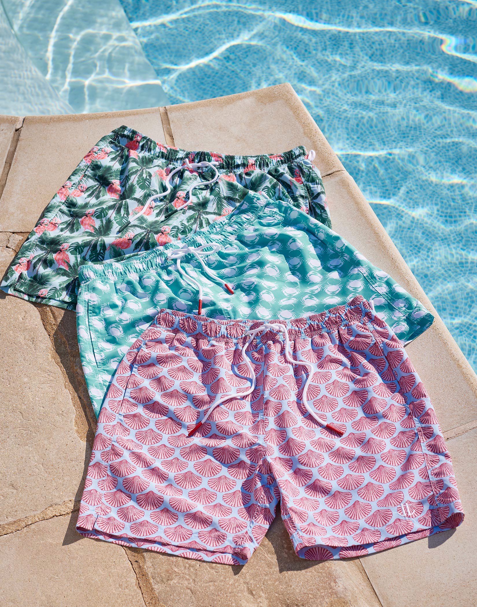 Swim Shorts Pink Flamingos
